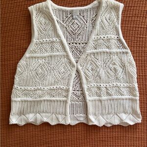 A New Day Cream Crochet Knit Top